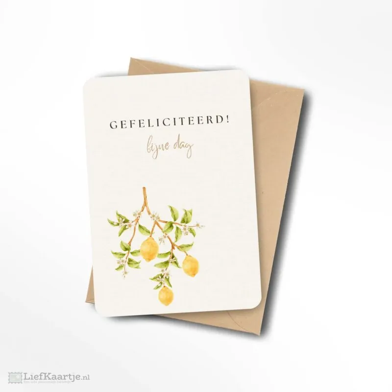 Gefeliciteerd fijne dag - citroen