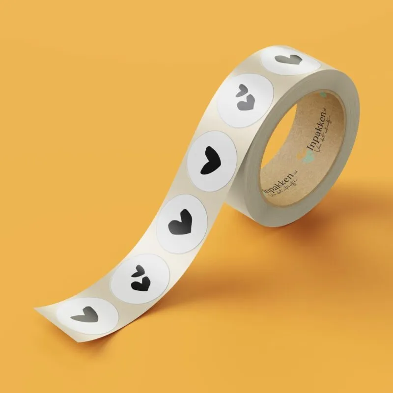 Hartjes zwart wit 3st.