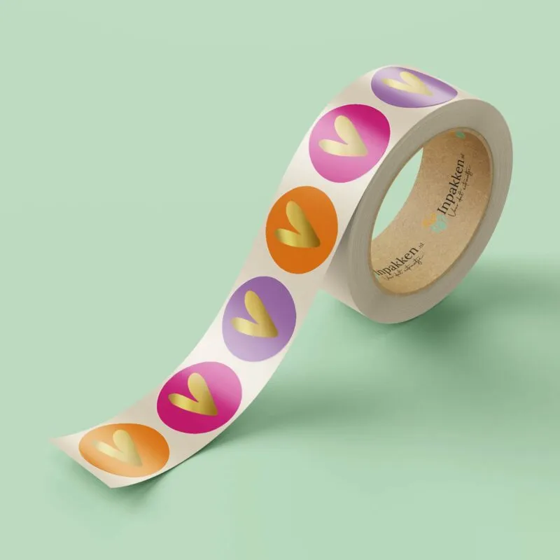 Gekleurde hartjes 3st.