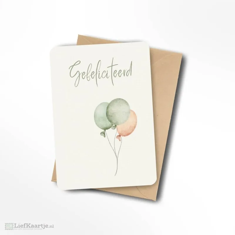 Gefeliciteerd ballonen groen