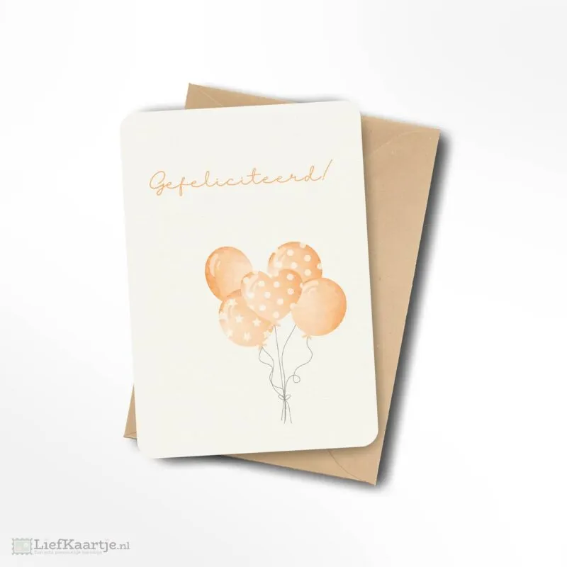 Gefeliciteerd ballonnen oranje