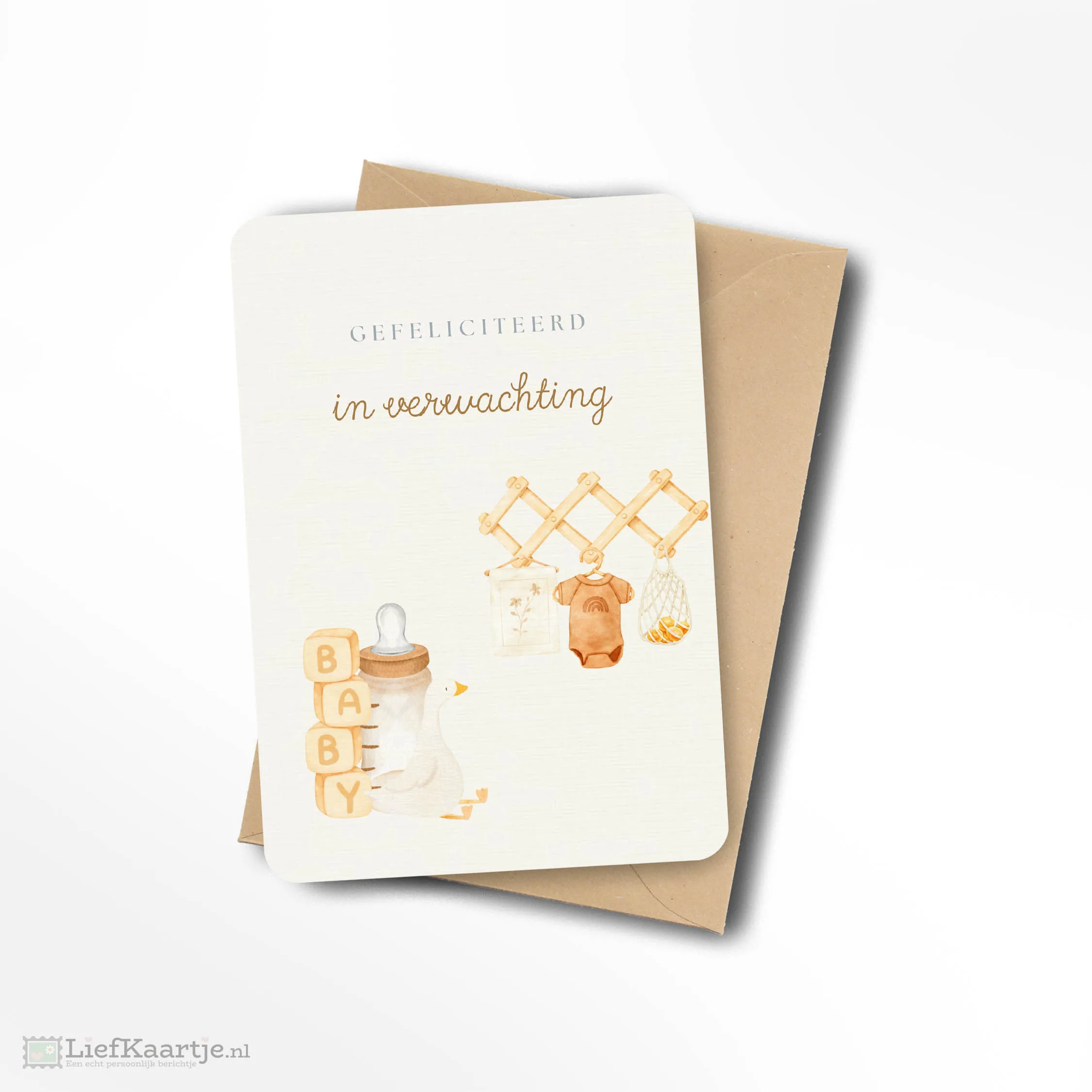 Gefeliciteerd in verwachting gansje flesje