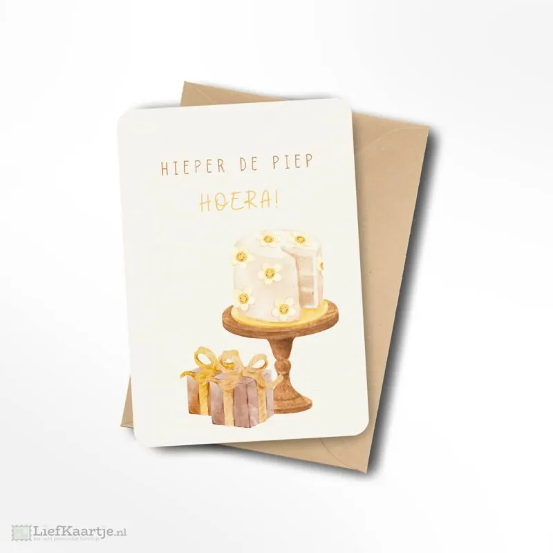 Hieper de piep hoera smile taart