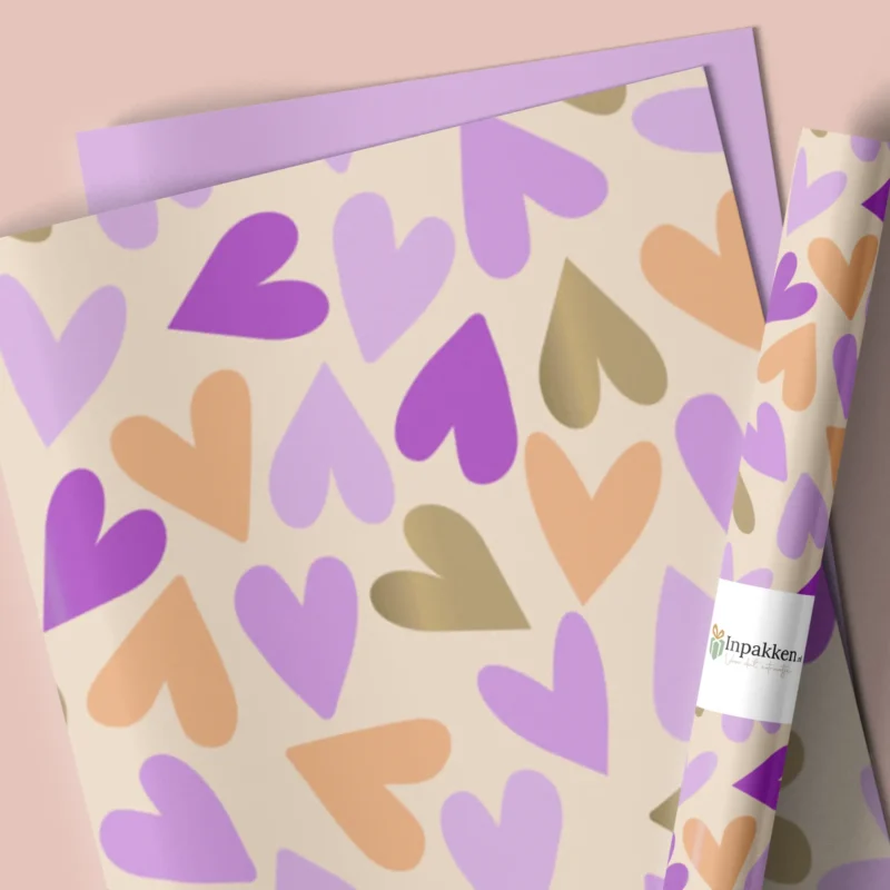 Goud & gekleurde hartjes