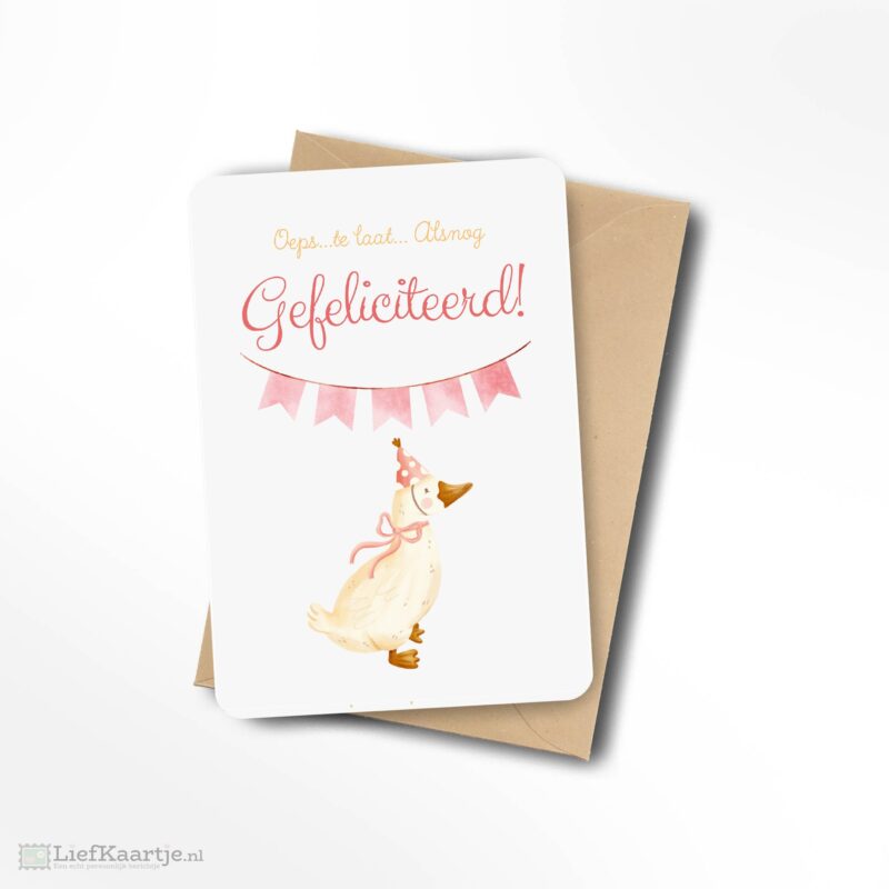 Oeps te laat alsnog gefeliciteerd gansje