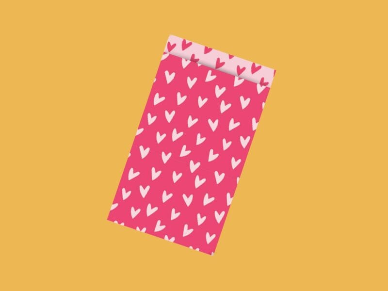 Liefdevolle roze Hartjes L