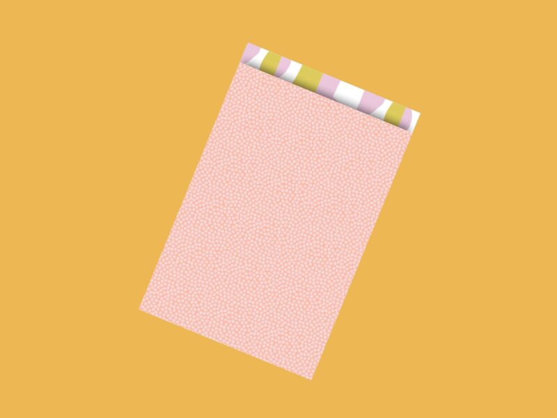 Neon oranje met witte stipjes L