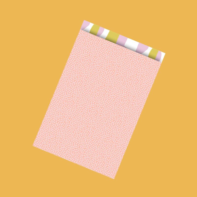 Neon oranje met witte stipjes L