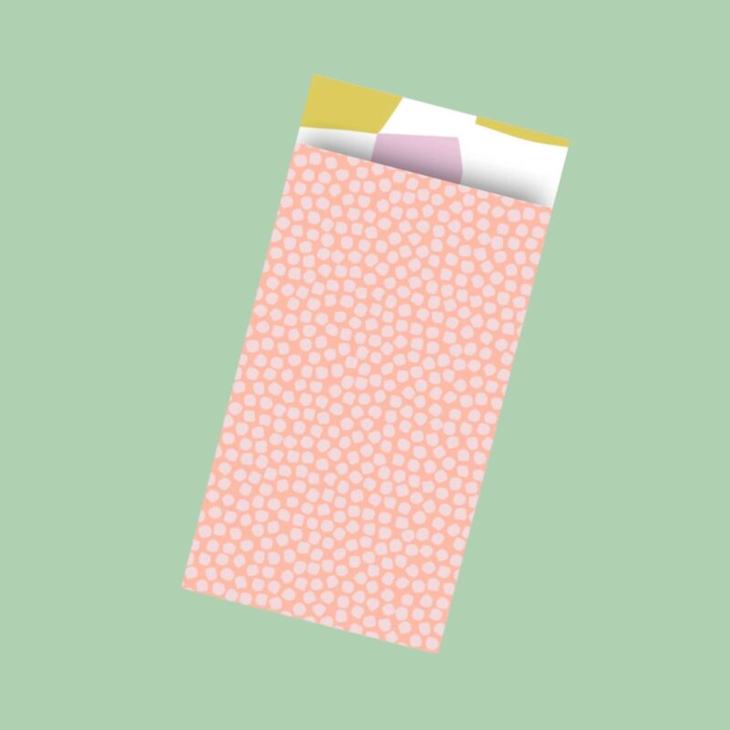 Neon oranje met witte stipjes S