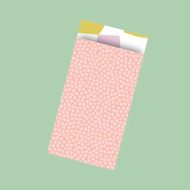 Neon oranje met witte stipjes S