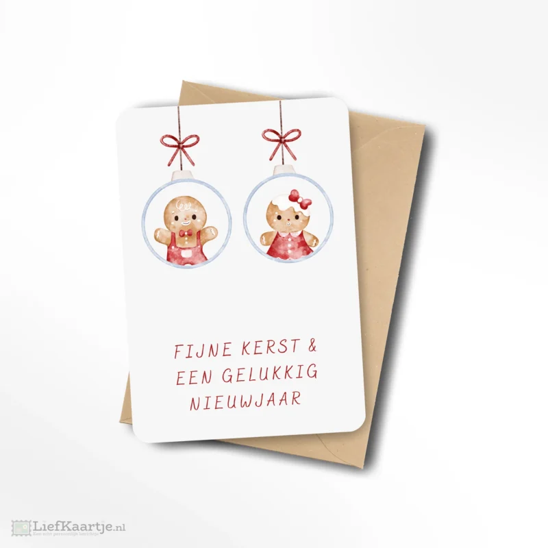 fijne kerst & een gelukkig nieuwjaar kerstbal koekjes