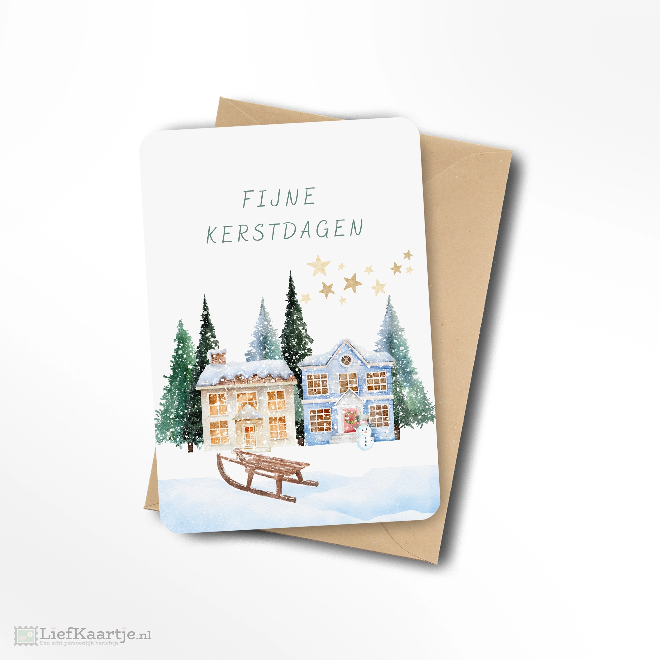 Fijne kerstdagen slee