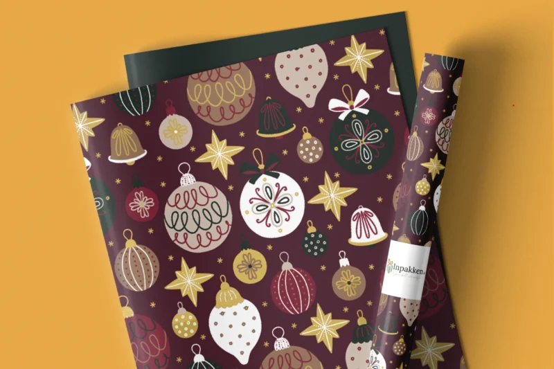 Kerstballen bordeaux rood