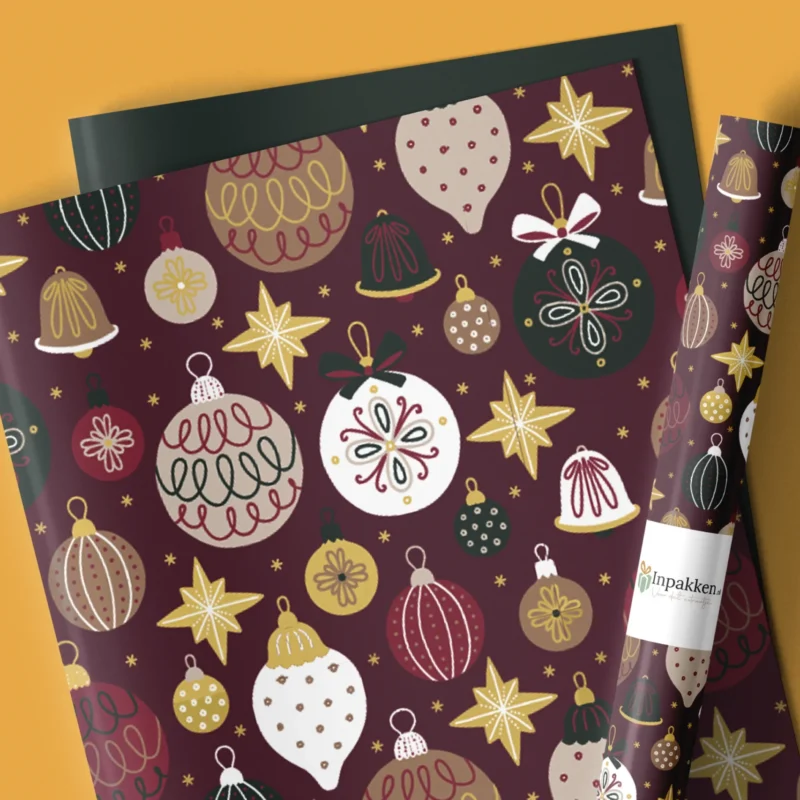 Kerstballen bordeaux rood