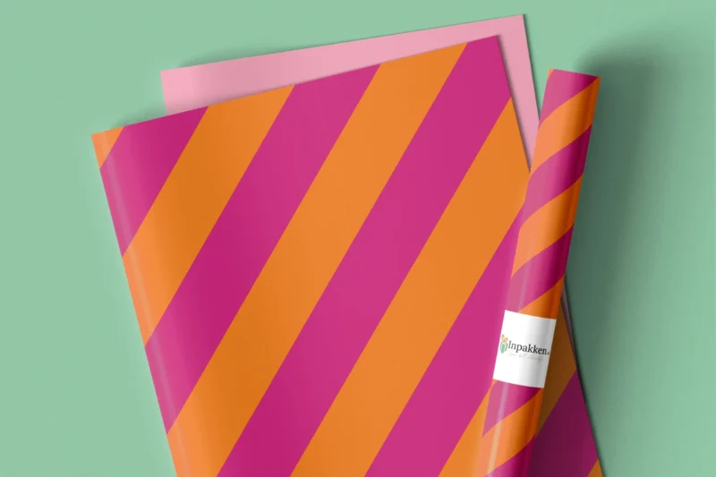 Streep oranje roze
