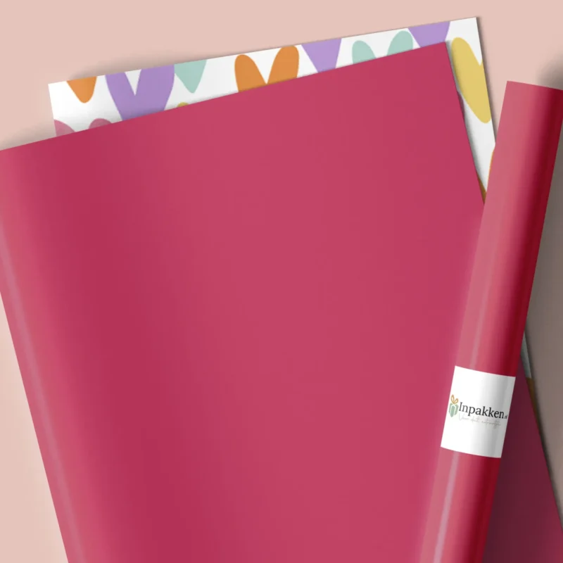 Roze vele gekleurde hartjes 70cm