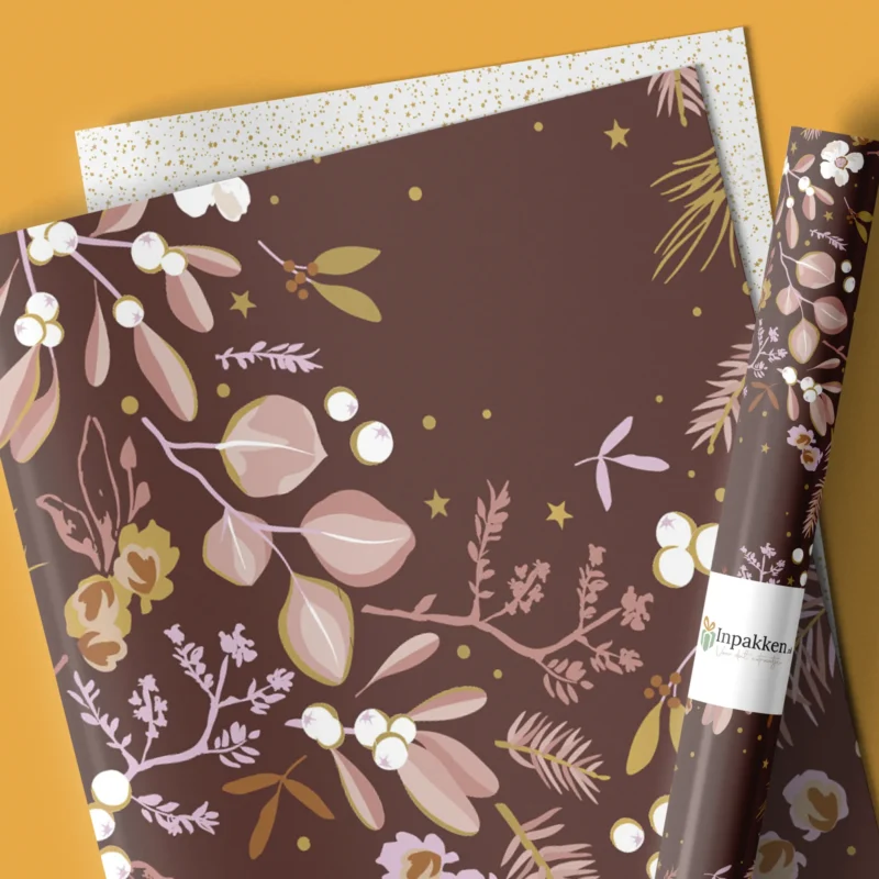 Bordeaux besje takjes sterretjes 50cm