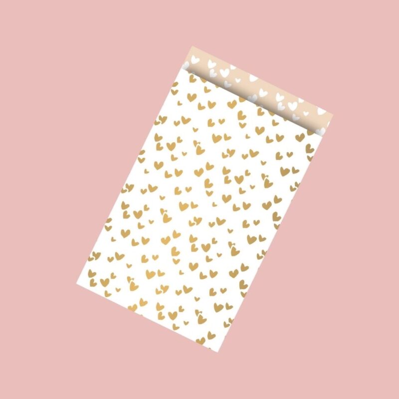 Gouden hartjes beige M