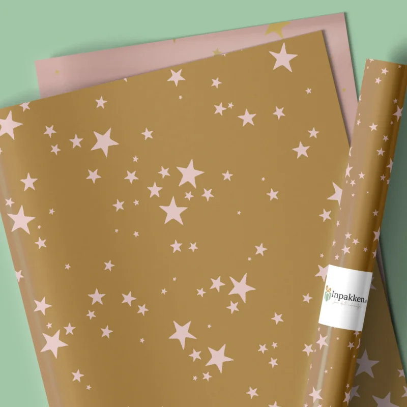 Sterretjes roze bruin 50cm