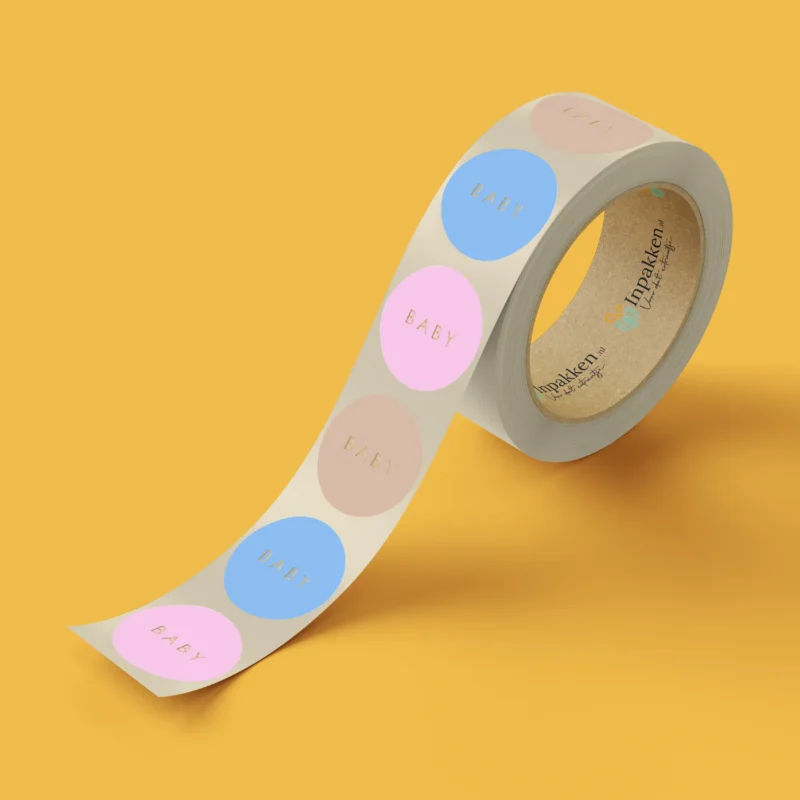 Baby bruin roze blauw 3st.