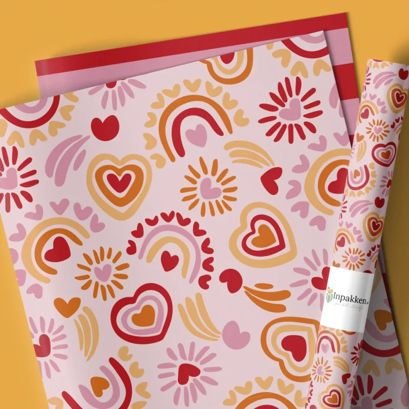 Hartje zonnetje streepje 50cm