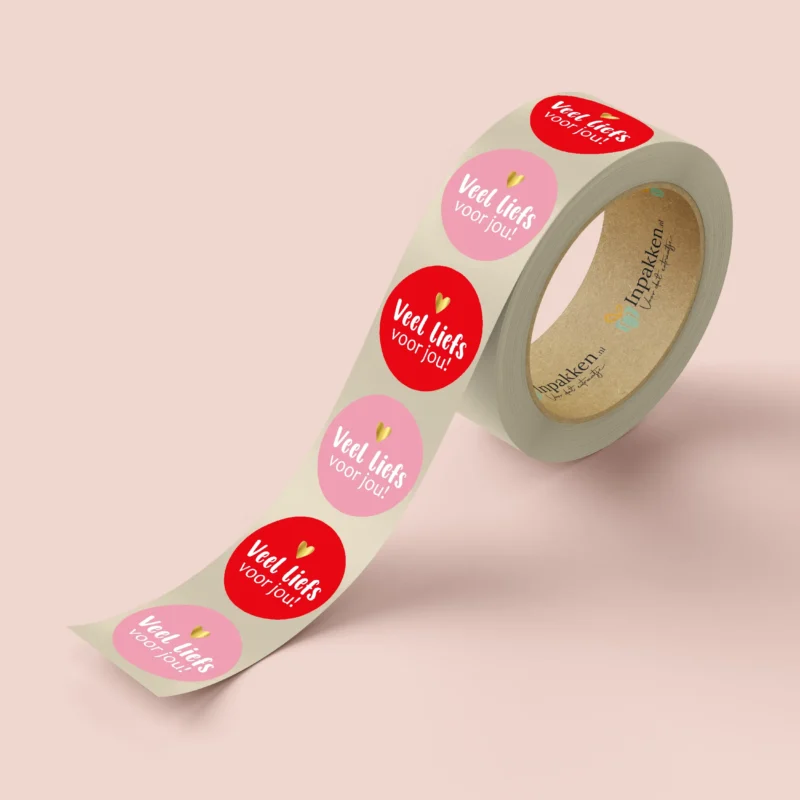 Veel liefs voor jou rood roze 2st