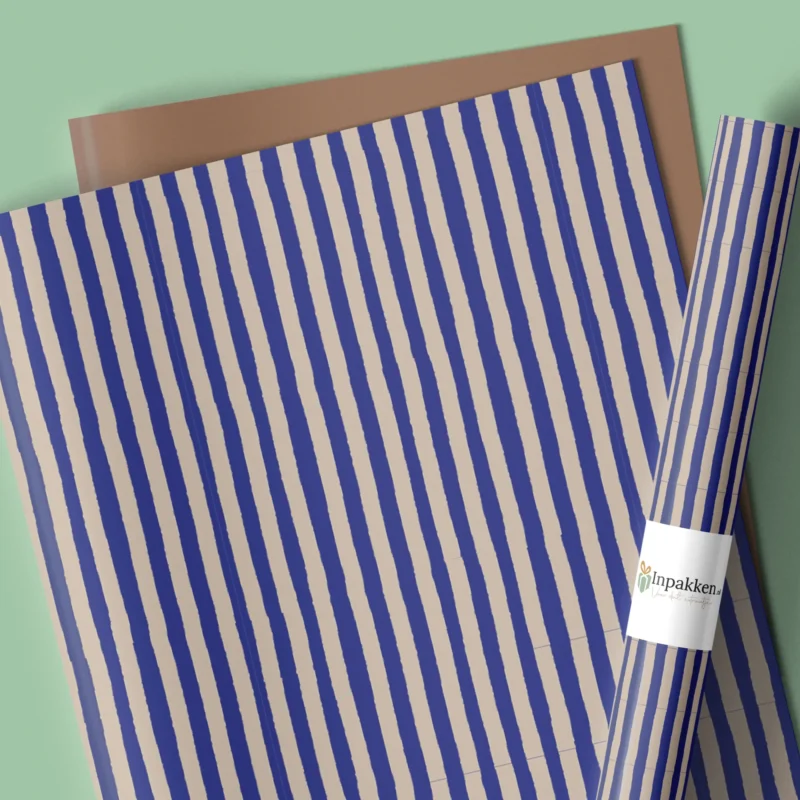 Blauw streepje bruin 50cm