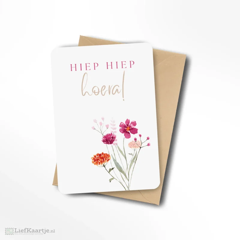 Hiep hiep hoera bloemetje