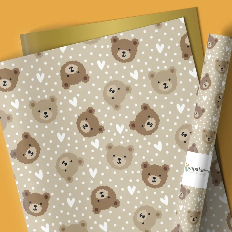 Lief beertje goud 50cm