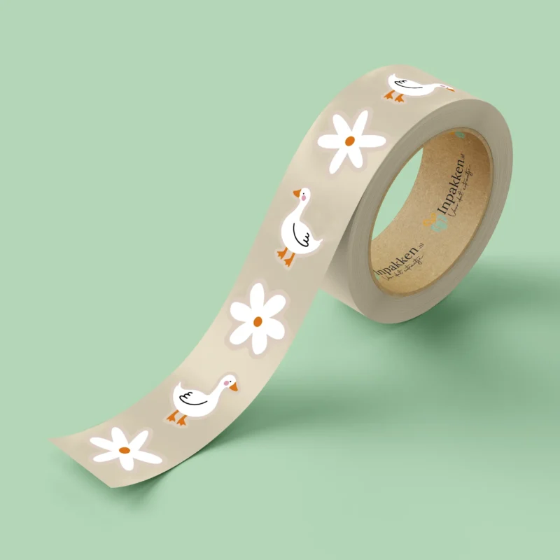 Lief gansje & bloemetje 4st