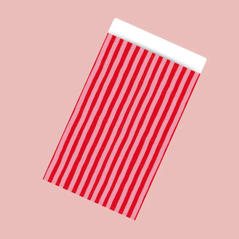 Streepje rood roze M