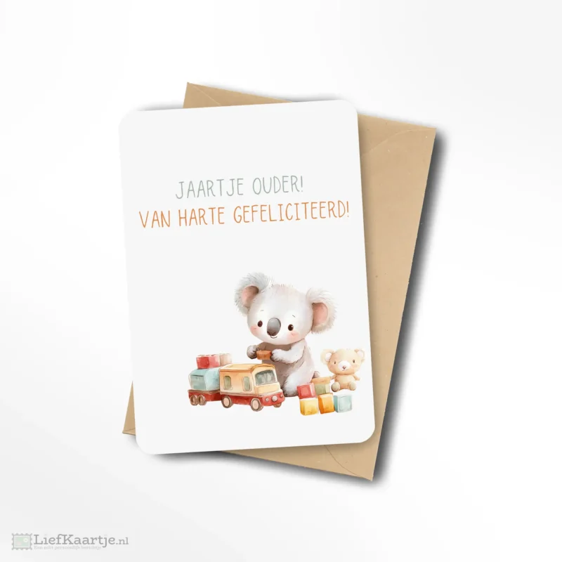 Jaartje ouder van harte gefeliciteerd