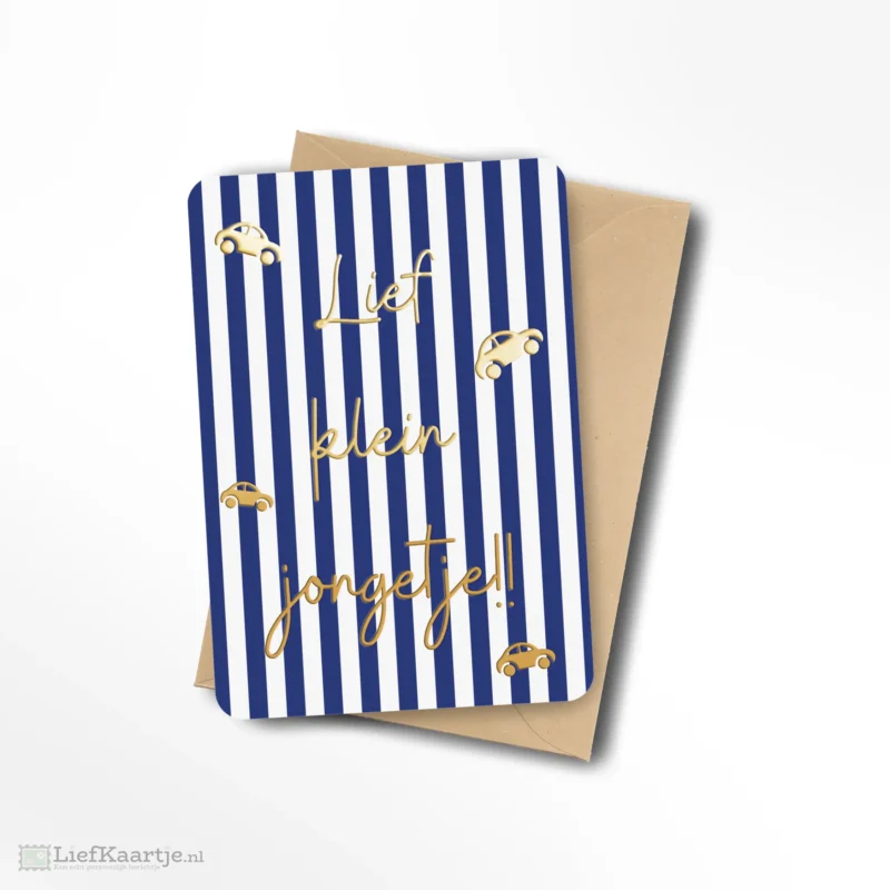 Lief klein jongetje goud folie