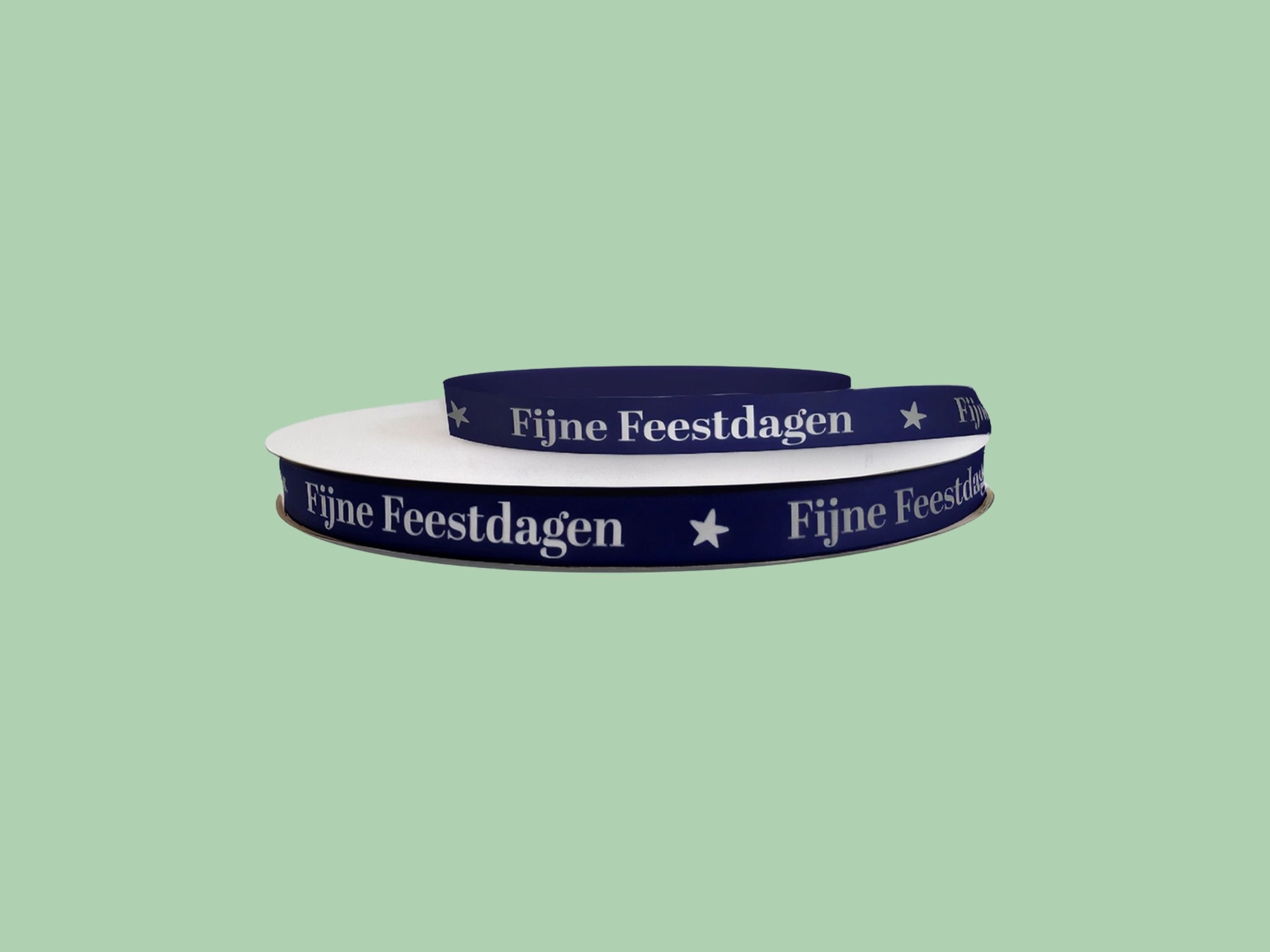 Fijne feestdagen blauw 12mm