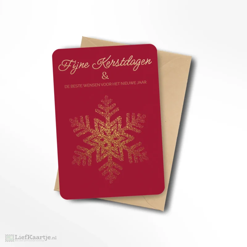 Fijne kerstdagen en de beste wensen goud folie