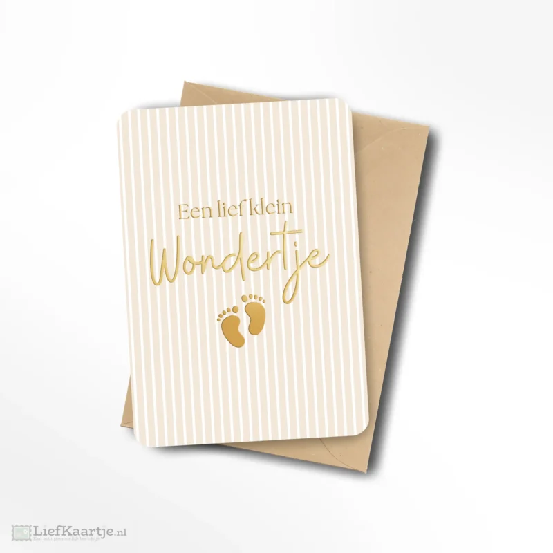 Lief klein wondertje goud folie