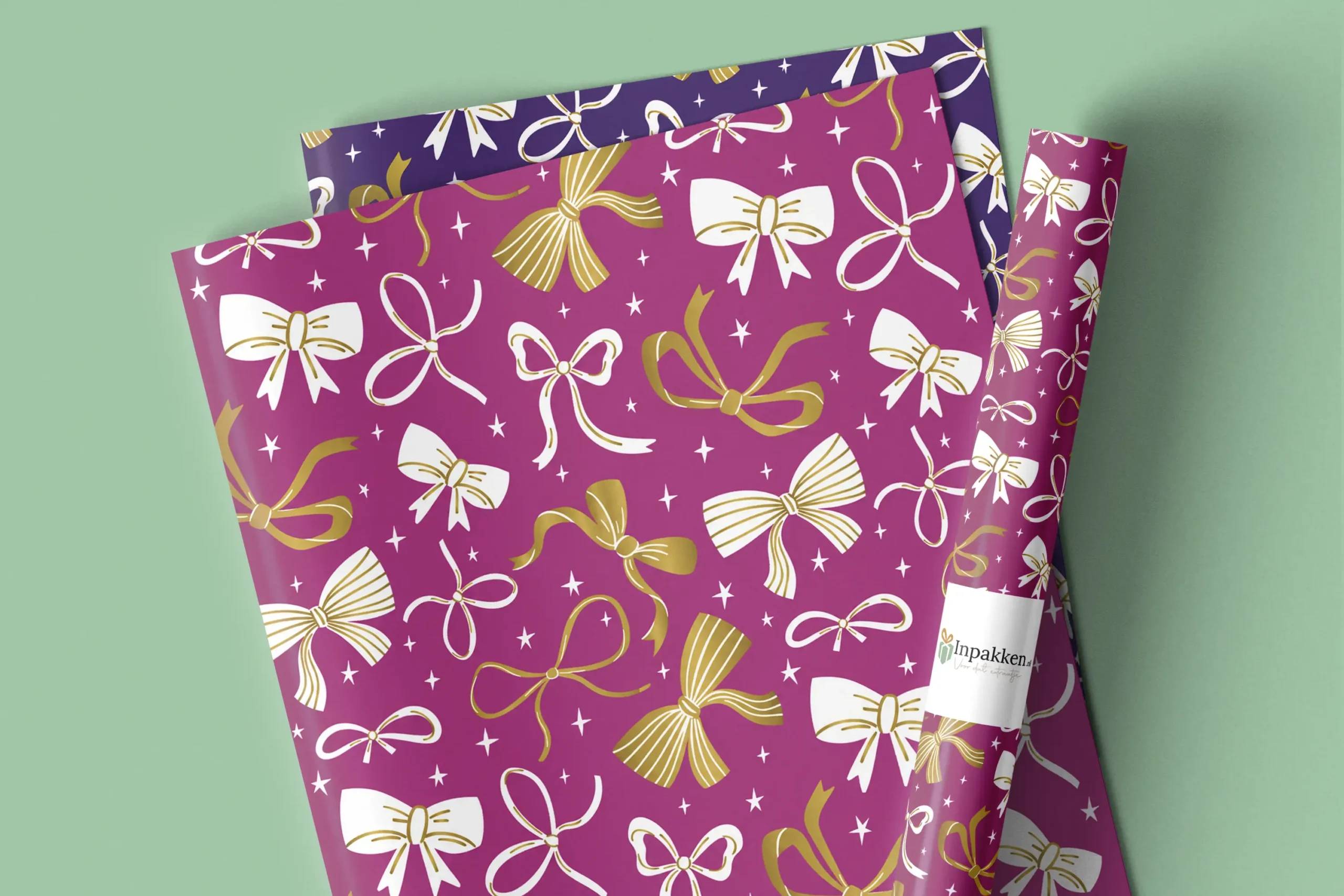 strikjes paars roze 50cm - Afbeelding 2