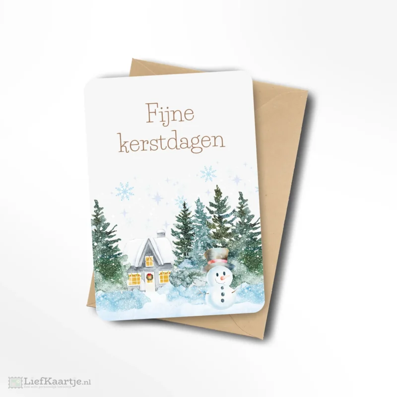 Fijne kerstdagen sneeuwpop