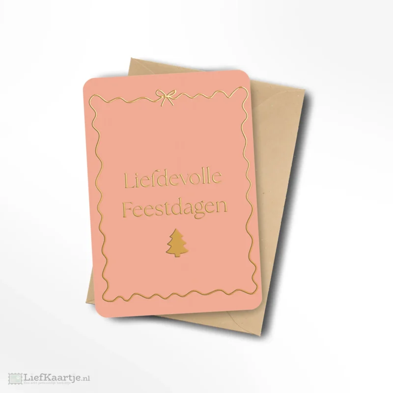 Liefdevolle feestdagen goud folie