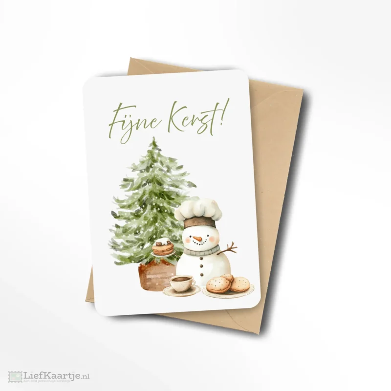 Fijne kerst Sneeuwpoppetje koekjes